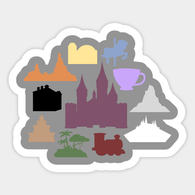 Journey around the castle Sticker by duchessofdisneyland